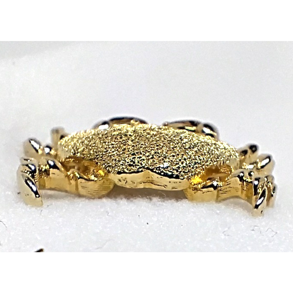 Gold Tone Figural Crab Brooch Pin Nautical Coastal Beach Textured Jewelry - Picture 9 of 12